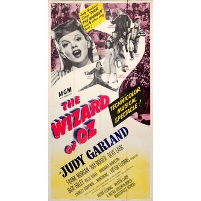 861. Three Sheet (41" x 78"); The Collection of the Late J. Stephen Ryan; Very Fine- Folded ### THE WIZARD OF OZ (R-1949)