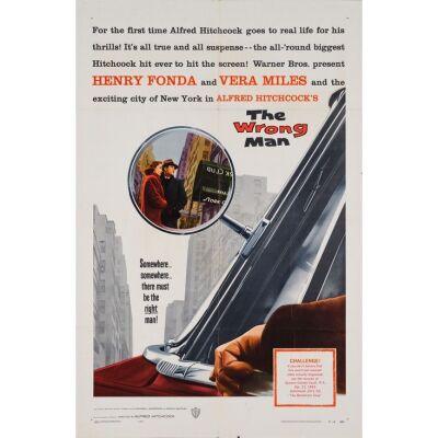 865. One Sheet (27" x 41"); The Collection of the Late J. Stephen Ryan; Very Fine Folded ### THE WRONG MAN (1956)