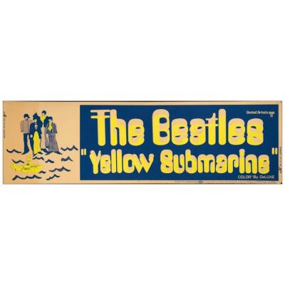 871. Silk Screen Banner (84" x 24"); Very Fine- Rolled ### YELLOW SUBMARINE (1968)
