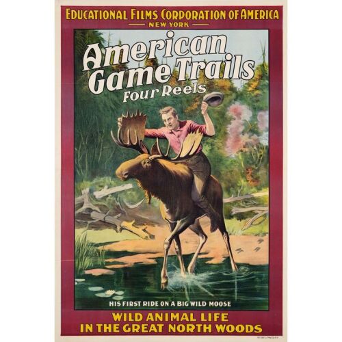 9. One Sheet (27.5" x 40.25"); Stone Lithograph; Very Fine+ on Linen ### AMERICAN GAME TRAILS (1915)