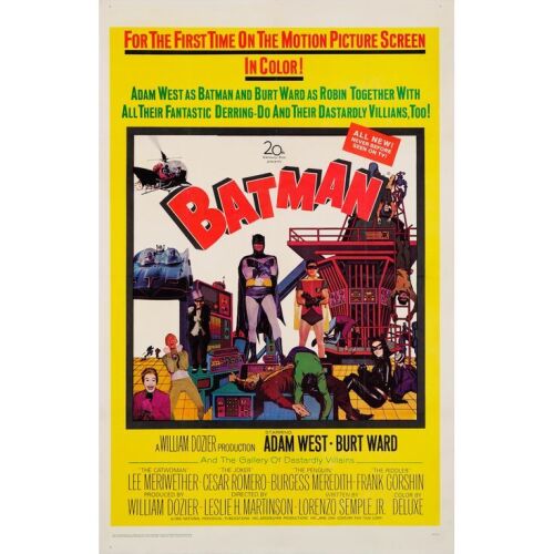 16. One Sheet (27" x 42"); Very Fine on Linen ### BATMAN (1966)