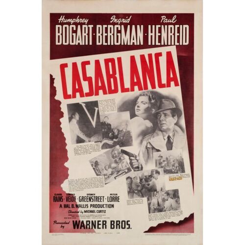 30. One Sheet (27" x 41"); Very Fine- on Linen ### CASABLANCA (1942)