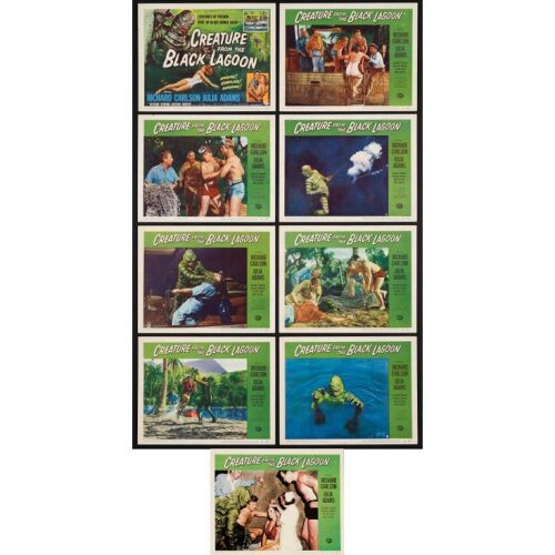 42. Lobby Card Set (8) + "Ninth Card" (11" x 14"); The Collection of the Late J. Stephen Ryan; Very Fine- ### CREATURE FROM THE BLACK LAGOON (1954)
