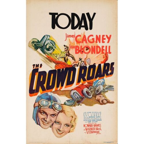 43. Window Card (14" x 22"); Fine+ ### THE CROWD ROARS (1932)