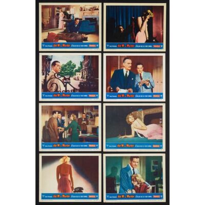 54. Lobby Card Set (8) (11" x 14"); The Collection of the Late J. Stephen Ryan; Very Fine- ### DIAL M FOR MURDER (1954)