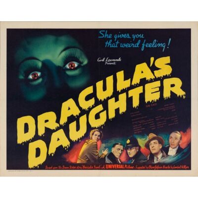 56. Half Sheet (22" x 28"); Style B; Very Fine- Folded ### DRACULA'S DAUGHTER (1936)