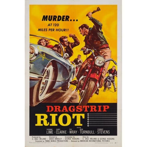57. One Sheet (27" x 41"); The Collection of the Late J. Stephen Ryan; Very Fine+ Folded ### DRAGSTRIP RIOT (1958)
