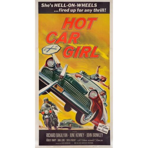 92. Three Sheet (41" x 79"); The Collection of the Late J. Stephen Ryan; Very Fine+ on Linen ### HOT CAR GIRL (1958)