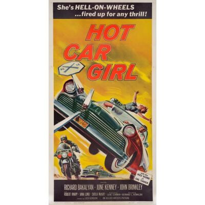 92. Three Sheet (41" x 79"); The Collection of the Late J. Stephen Ryan; Very Fine+ on Linen ### HOT CAR GIRL (1958)