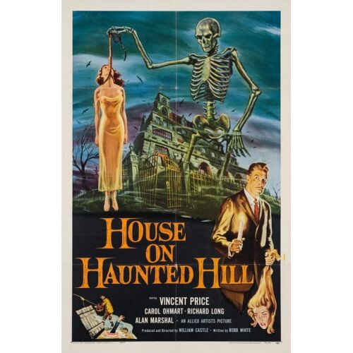 93. One Sheet (27" x 41"); Very Fine+ on Linen ### HOUSE ON HAUNTED HILL (1959)