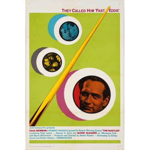 94. One Sheet (27" x 41"); Very Fine+ Folded ### THE HUSTLER (R-1964)