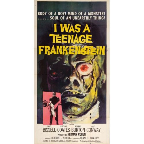 95. Three Sheet (41" x 78"); The Collection of the Late J. Stephen Ryan; Fine Folded ### I WAS A TEENAGE FRANKENSTEIN (1957)