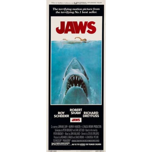 126. Insert (14" x 36"); The Collection of the Late J. Stephen Ryan; Very Fine Rolled ### JAWS (1975)