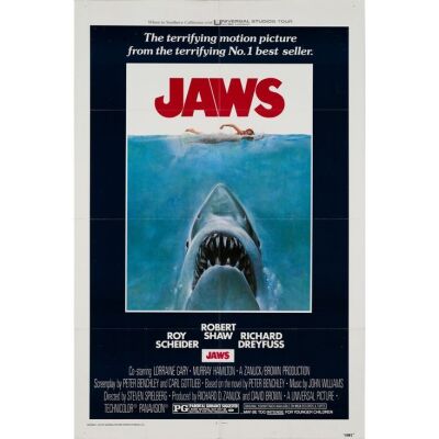 127. One Sheet (27" x 41"); The Collection of the Late J. Stephen Ryan; Fine+ Folded ### JAWS (1975)