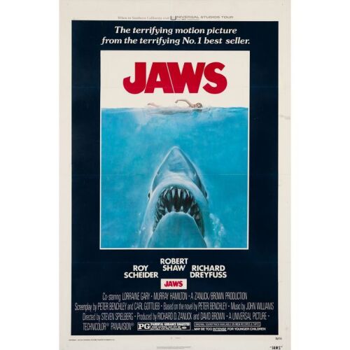 128. One Sheet (27" x 41"); The Collection of the Late J. Stephen Ryan; Fine+ on Linen ### JAWS (1975)