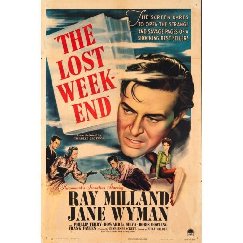 147. One Sheet (27" x 41"); Style A; Fine+ Folded ### THE LOST WEEKEND (1945)
