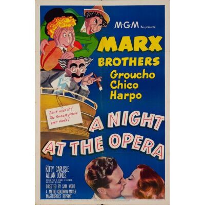 164. One Sheet (27" x 41"); Very Fine Folded ### A NIGHT AT THE OPERA (R-1948)