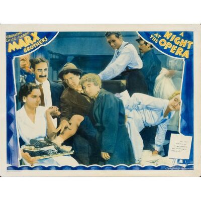 165. Lobby Card (11" x 14"); Stateroom Scene; Fine- ### A NIGHT AT THE OPERA (1935)
