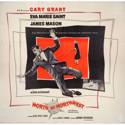 167. Six Sheet (81" x 79"); The Collection of the Late J. Stephen Ryan; Very Fine- on Linen ### NORTH BY NORTHWEST (1959)