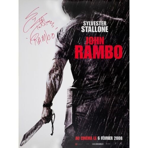 181. French Grande (46.5" x 62.5") Signed by Sylvester Stallone (Beckett COA); Advance; Very Fine Rolled ### RAMBO (2008)