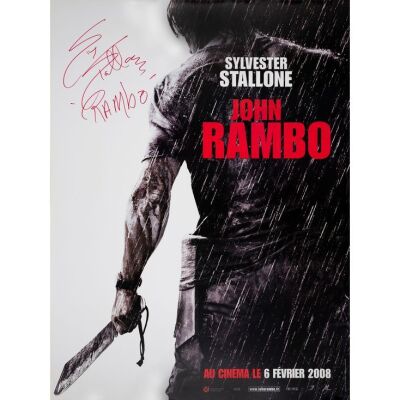 181. French Grande (46.5" x 62.5") Signed by Sylvester Stallone (Beckett COA); Advance; Very Fine Rolled ### RAMBO (2008)