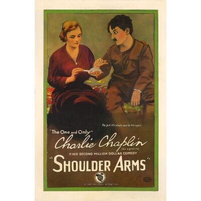 196. One Sheet (27" x 41"); Stone Lithograph; Very Good on Linen ### SHOULDER ARMS (1918)