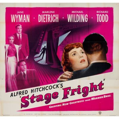203. Six Sheet (80" x 80"); The Collection of the Late J. Stephen Ryan; Very Fine+ Folded ### STAGE FRIGHT (1950)