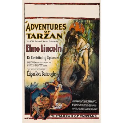 233. Window Card (14" x 22"); The Bradleigh Vinson Collection; Stone Lithograph; Very Fine- on Cardstock ### ADVENTURES OF TARZAN (1921)