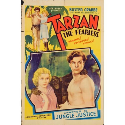 234. One Sheet (27" x 41"); The Bradleigh Vinson Collection; Chapter 12: "Jungle Justice"; Very Good+ Folded ### TARZAN THE FEARLESS (1933)