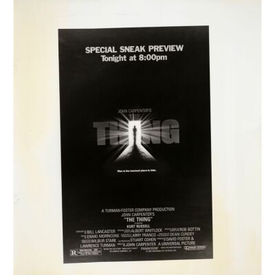244. Uncut Sneak Preview Poster (39" x 42"); Las Vegas Special Sneak Preview; Fine+ Rolled ### THE THING (1982)