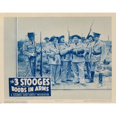 249. Lobby Card (11" x 14"); Fine- ### THREE STOOGES: BOOBS IN ARMS (1940)