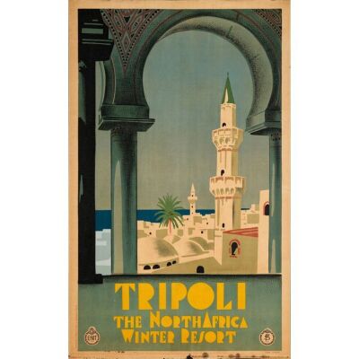 256. Travel Poster (24.5" x 39"); Very Fine- Rolled ### TRIPOLI (c.1930)
