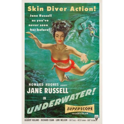 258. One Sheet (27" x 41"); Very Fine+ on Linen ### UNDERWATER! (1955)