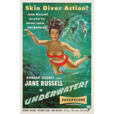 258. One Sheet (27" x 41"); Very Fine+ on Linen ### UNDERWATER! (1955)