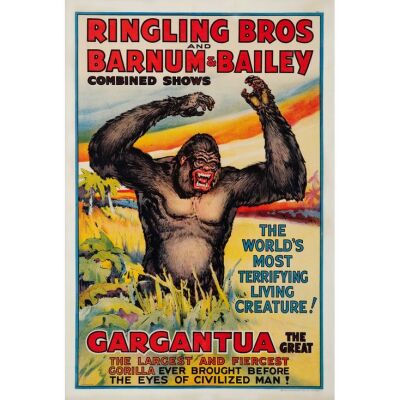 71. Circus Poster (28" x 41.75"); Stone Lithograph; Very Fine+ on Linen ### GARGANTUA (1938)