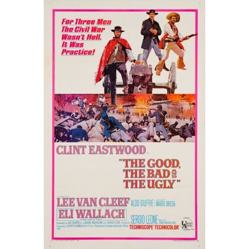 77. One Sheet (27" x 42"); Very Fine on Linen ### THE GOOD, THE BAD AND THE UGLY (1966)