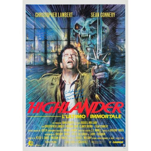 88. Italian One Sheet (27.5" x 39.5") Signed by Christopher Lambert (Beckett COA); Very Fine+ Rolled ### HIGHLANDER (1986)
