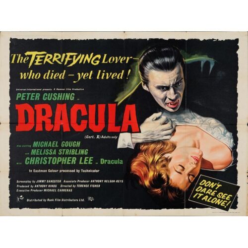 89. British Quad (40" x 30"); Country-of-Origin; Very Fine Folded ### HORROR OF DRACULA (1958)