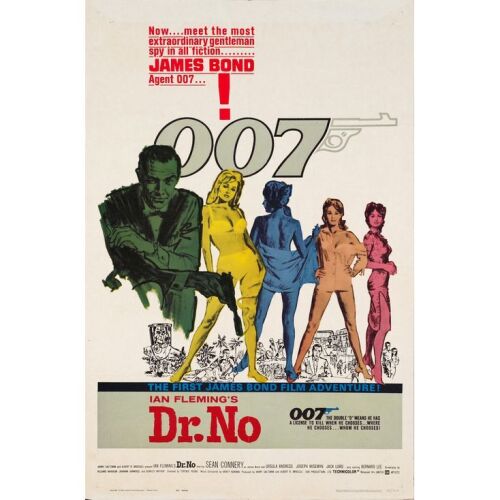 108. One Sheet (27" x 41"); Yellow Smoke Style; Very Fine Folded ### JAMES BOND: DR. NO (1962)