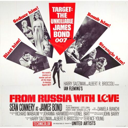 110. Six Sheet (81" x 81"); The Collection of the Late J. Stephen Ryan; Very Fine+ Folded ### JAMES BOND: FROM RUSSIA WITH LOVE (1963)