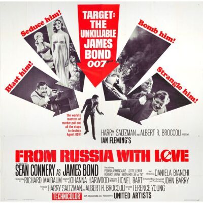 110. Six Sheet (81" x 81"); The Collection of the Late J. Stephen Ryan; Very Fine+ Folded ### JAMES BOND: FROM RUSSIA WITH LOVE (1963)
