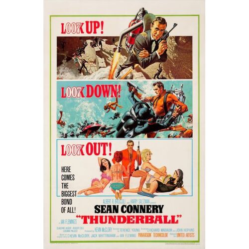 115. One Sheet (27" x 42"); Full Backpack Style; Very Fine on Linen ### JAMES BOND: THUNDERBALL (1965)