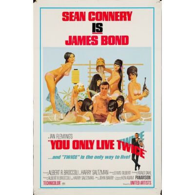 118. One Sheet (27" x 41"); The Richard Schenkman Collection; Style C; Fine+ Tri-Folded ### JAMES BOND: YOU ONLY LIVE TWICE (1967)