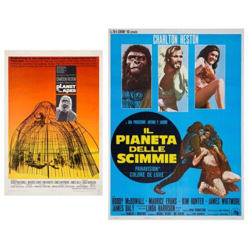 175. Italian Two Fogli + One Sheet (40" x 55", 27.5" x 40.75"); The Collection of the Late J. Stephen Ryan; Very Fine Folded ### PLANET OF THE APES (1968)