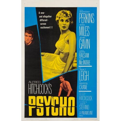 176. One Sheet (27" x 41"); The Collection of the Late J. Stephen Ryan; Very Fine- on Linen ### PSYCHO (1960)