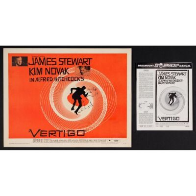 262. Half Sheet + Uncut Pressbook (22" x 28", 12.25" x 15"); The Collection of the Late J. Stephen Ryan; Style B; Very Fine+ on Paper ### VERTIGO (1958)
