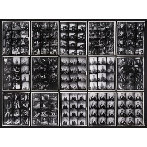 374. Vintage Original B&W Single-Weight Glossy Contacts Sheets (30) (11" x 14"); Very Fine+ ### THE COMEDY OF TERRORS (1963)