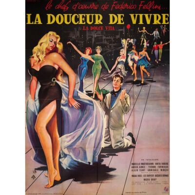 610. French Grande (46" x 62"); Very Fine- Folded ### LA DOLCE VITA (1960)