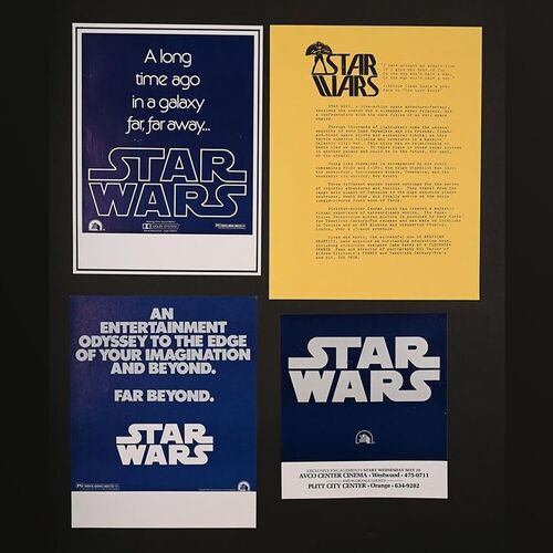 STAR WARS: EPISODE IV: A NEW HOPE (1977) - Four Early US Star Wars Flyers and Press Release