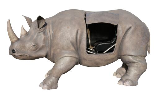 4. Planet Hollywood Collection: Ace Ventura's (Jim Carrey) Screen-Matched Oversized Mechanical "Butt Birth" Rhino ### ACE VENTURA: WHEN NATURE CALLS (1995)